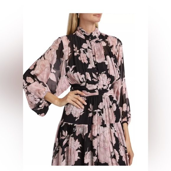 DEREK LAM 10 CROSBY Jolie Floral Dress - NWT - Sz 0 - MSRP $650 - Picture 1 of 4
